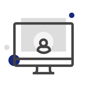 user in the screen computer icon