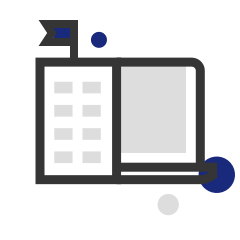 Building with a flag on top icon